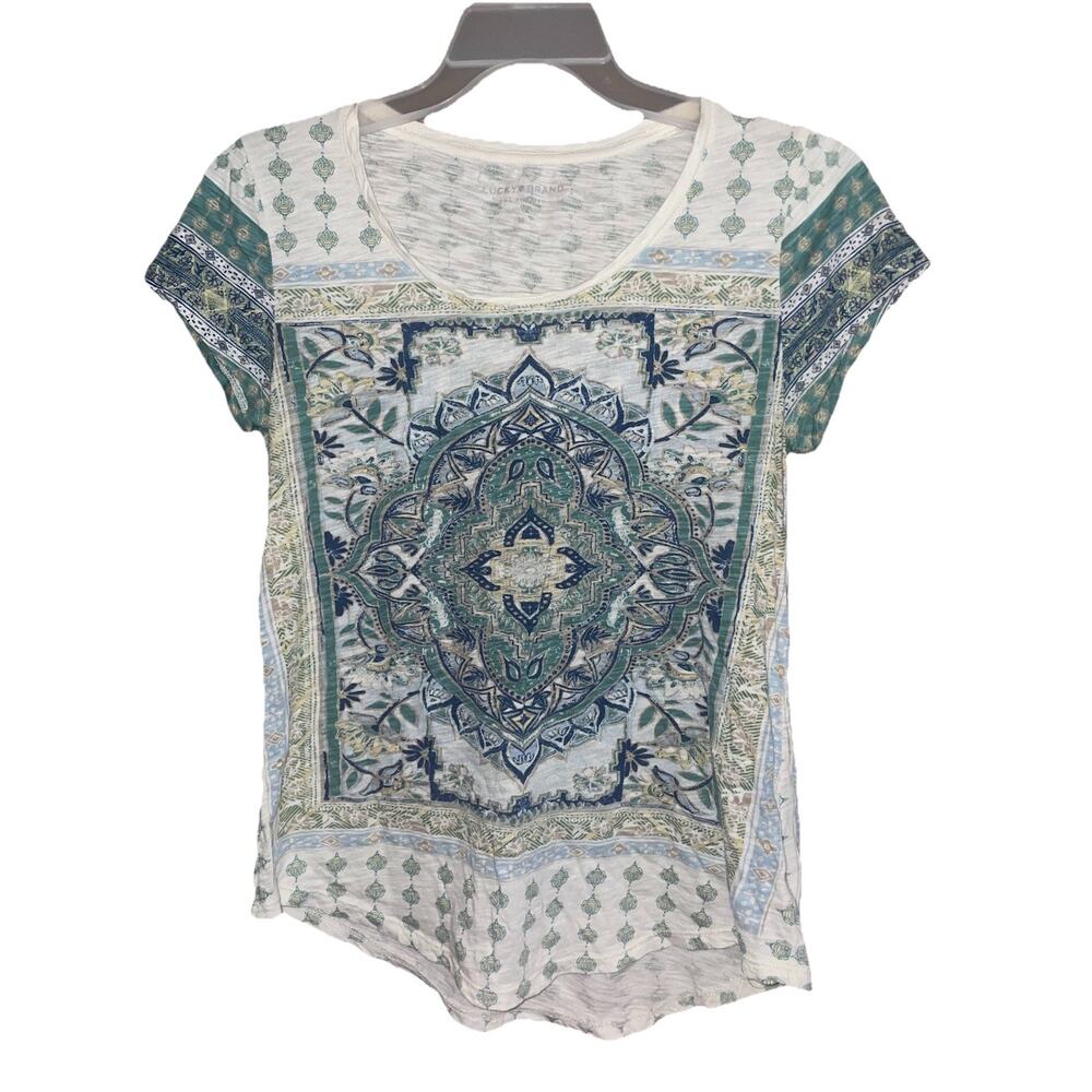 Lucky Brand Women’s Boho Chic Style Top Size M Soft And Stretch Relaxed